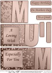 Mum Elegant Metallic Book Sheet