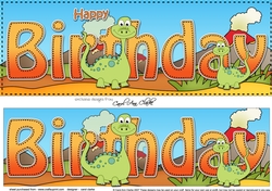 Large DL HAPPY BIRTHDAY 3D decoupage