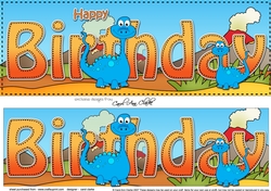 Large DL HAPPY BIRTHDAY 3D decoupage