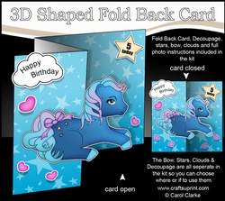 3D Shaped No-Hole Fold Back Mini Kit -   Cute Little Pony Twinkle