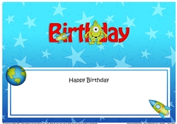 Large DL HAPPY BIRTHDAY insert