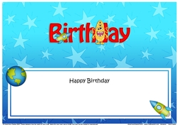 Large DL HAPPY BIRTHDAY insert