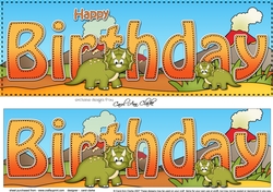 Large DL HAPPY BIRTHDAY 3D decoupage