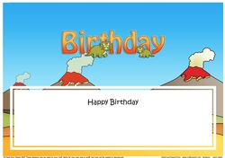 Large DL HAPPY BIRTHDAY insert