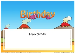 Large DL HAPPY BIRTHDAY insert