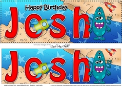 Large DL Happy Birthday JOSH 3D decoupage