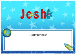 Large DL Happy Birthday JOSH insert