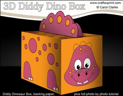 3D Cute Diddy Dino Treat Box Gift Box Mini Kit - Smileysaur