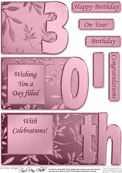 30th Elegant Metallic Book Sheet