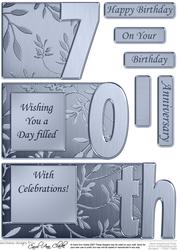 70th Elegant Metallic Book Sheet