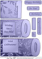100th Elegant Metallic Book Sheet