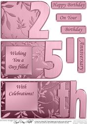 25th Elegant Metallic Book Sheet