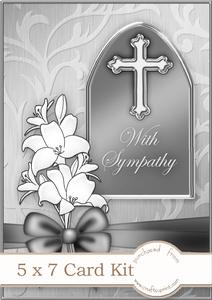 5 x 7 Sympathy Greeting Kit with Decoupage and Wavy Corner