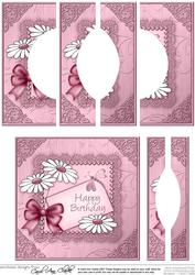 Daisies on Metallic Lace Quick Card Circle Side Stacker