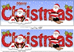 Large DL MERRY CHRISTMAS 3D decoupage