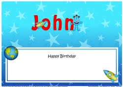 Large DL Happy Birthday JOHN insert