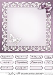 Apple Blossom Matching 8 x 8 Insert Panel and Greetings