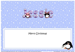 Large DL Merry Christmas JESSIE insert