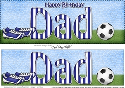 Large DL Happy Birthday DAD 3D decoupage