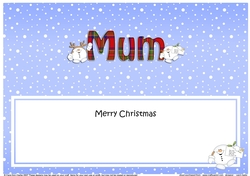 Large DL Merry Christmas MUM insert