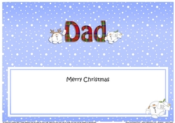 Large DL Merry Christmas DAD insert
