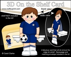 3D On the Shelf Card Kit - Little Footballer Reid