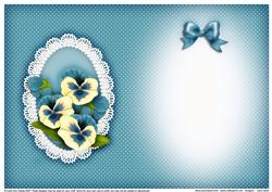 Pansy, Lace and Pearls Matching Insert A5 Portrait