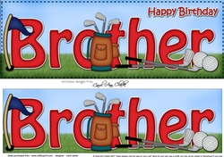 Large DL Happy Birthday BROTHER 3D decoupage