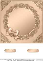 8 x 8 Metallic Lace and Bow Card Front