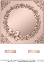 8 x 8 Metallic Lace and Bow Card Front