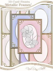 A5 'gold Metallic Frame' Card Fronts Kit