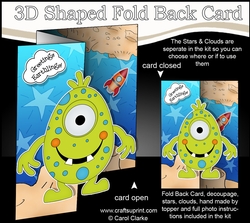 3D Shaped No-Hole Fold Back Mini Kit - Cute Alien Mosh