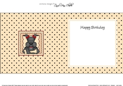 Cute Little Scottie Dog square landscape insert