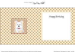 Cute Little Westie Dog square landscape insert