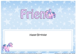 Large DL Happy Birthday FRIEND insert