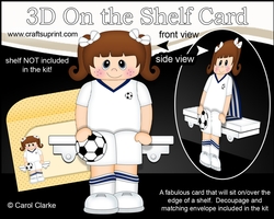 3D On the Shelf Card Kit - Little Footballer Marguerite
