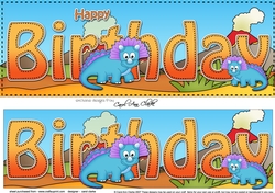 Large DL HAPPY BIRTHDAY 3D decoupage