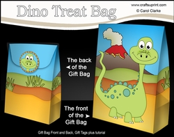 3D Gift Bag Mini Kit - Cute Little Dinosaur Dennis