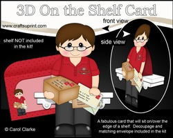 3D On the Shelf Card Kit - Little Postie Jerry