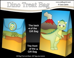 3D Gift Bag Mini Kit - Cute Little Dinosaur Tyr