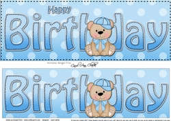 Large DL HAPPY BIRTHDAY 3D decoupage
