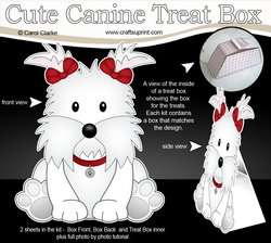 3D Cute Canine Treat Box Gift Set Mini Kit - Little Westie Dog Jess