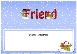 Large DL Merry Christmas FRIEND insert