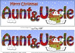 Large DL Merry Christmas AUNT & UNCLE 3D decoupage