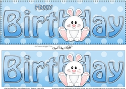 Large DL HAPPY BIRTHDAY 3D decoupage