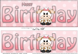 Large DL HAPPY BIRTHDAY 3D decoupage