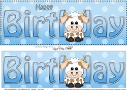 Large DL HAPPY BIRTHDAY 3D decoupage