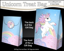 3D Gift Bag Mini Kit - Cute Little Unicorn Sparkle