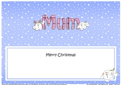 Large DL Merry Christmas MUM insert