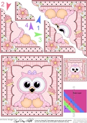 Cute Little Hoot Owl Scalloped Corner Stacker